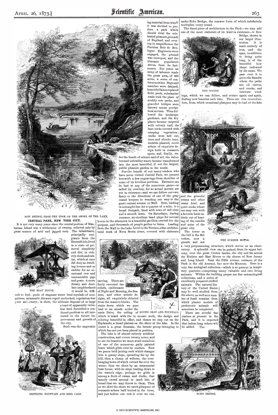 Central park 1873.